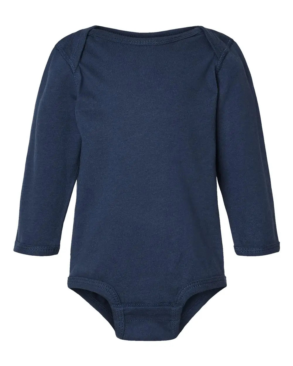 Rabbit Skins 4421l Infant Fine Jersey Long Sleeve Bodysuit - 4421 - Denim - Nb