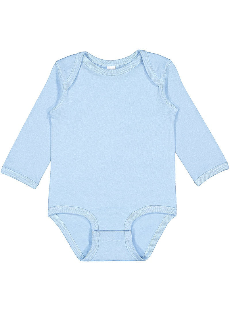 Rabbit Skins 4421l Infant Fine Jersey Long Sleeve Bodysuit - 4421 - Light Blue