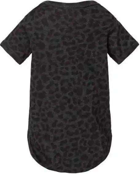 Rabbit Skins 4424 Infant Fine Jersey Bodysuit Black Leopard