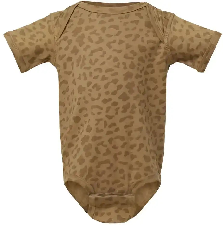Rabbit Skins 4424 Infant Fine Jersey Bodysuit Brown Leopard
