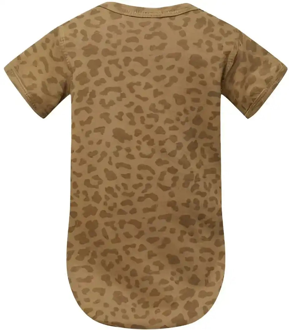 Rabbit Skins 4424 Infant Fine Jersey Bodysuit Brown Leopard