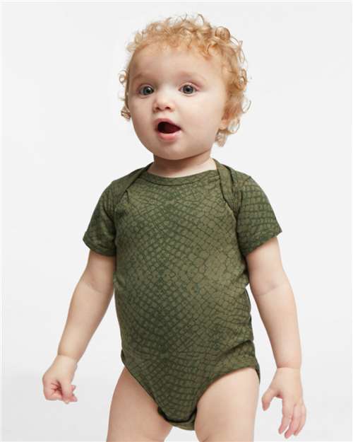 Rabbit Skins 4424 Infant Fine Jersey Bodysuit - Green Reptile
