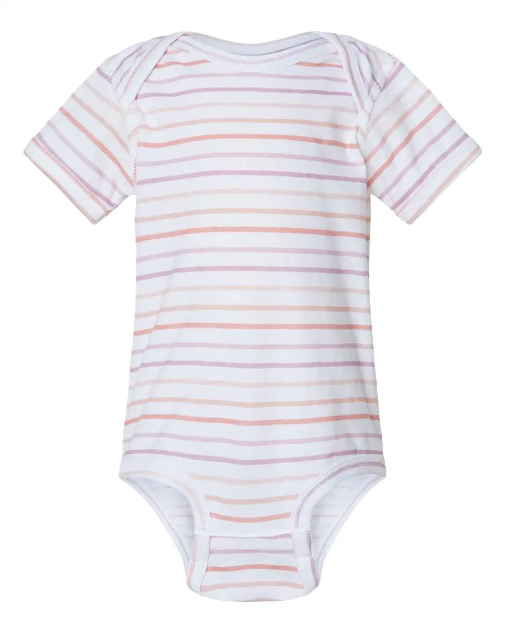 Rabbit Skins 4424 Infant Fine Jersey Bodysuit - Lilac Stripe