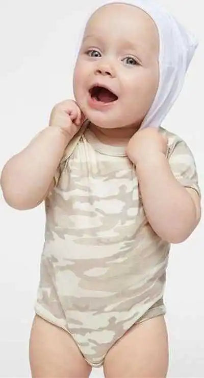 Rabbit Skins 4424 Infant Fine Jersey Bodysuit - Natural Camo