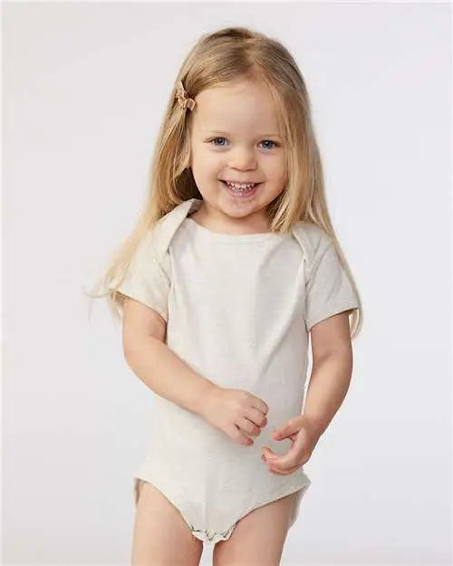 Rabbit Skins 4424 Infant Fine Jersey Bodysuit - Natural Heather