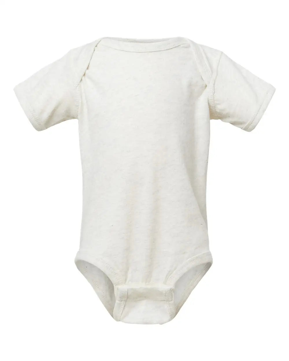 Rabbit Skins 4424 Infant Fine Jersey Bodysuit - Natural Heather - Ivory Dark Gray / Nb
