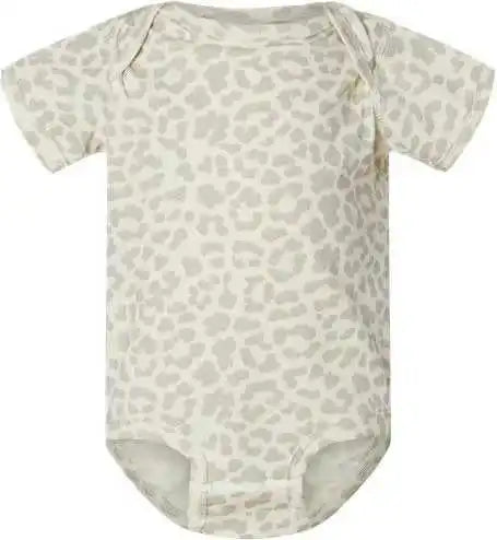 Rabbit Skins 4424 Infant Fine Jersey Bodysuit Natural Leopard