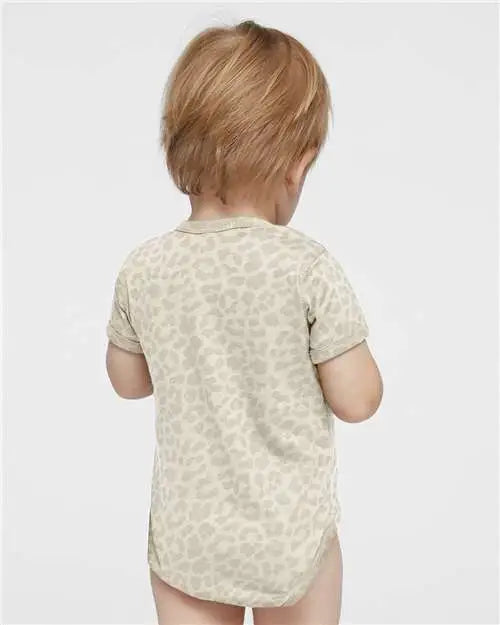 Rabbit Skins 4424 Infant Fine Jersey Bodysuit - Natural Leopard