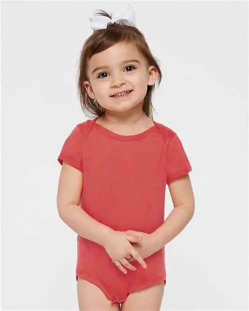 Rabbit Skins 4424 Infant Fine Jersey Bodysuit - Passionfruit