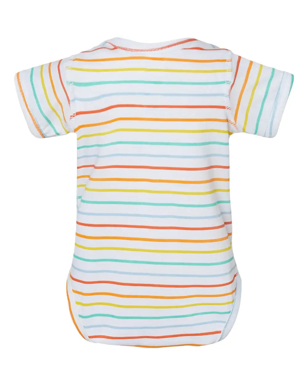 Rabbit Skins 4424 Infant Fine Jersey Bodysuit - Rainbow Stripe - Multi-colored / Nb