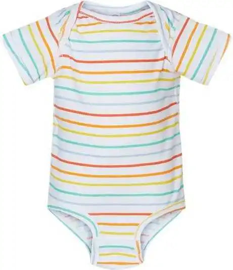 Rabbit Skins 4424 Infant Fine Jersey Bodysuit Rainbow Stripe