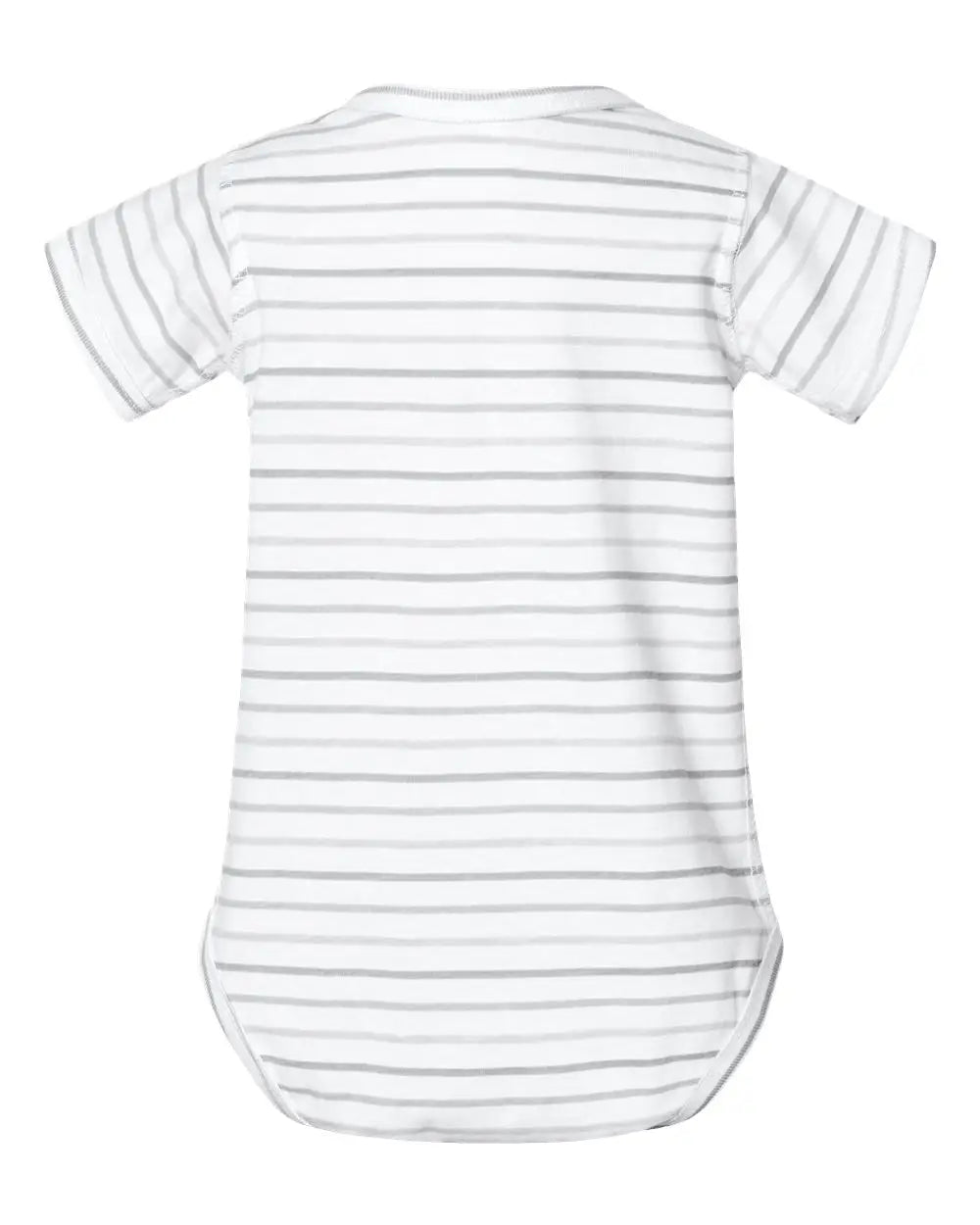 Rabbit Skins 4424 Infant Fine Jersey Bodysuit - Shadow Stripe - Dark Gray / Nb