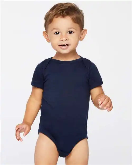 Rabbit Skins 4424 Infant Fine Jersey Bodysuit - Vintage Navy - Nb