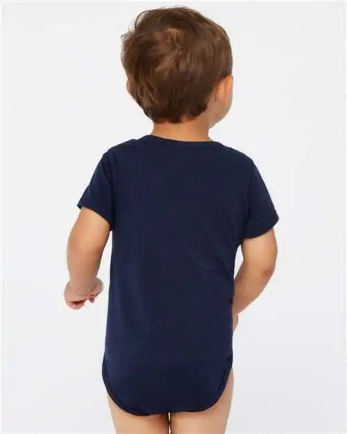Rabbit Skins 4424 Infant Fine Jersey Bodysuit - Vintage Navy - Nb
