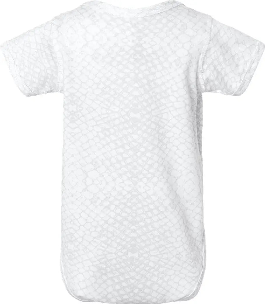 Rabbit Skins 4424 Infant Fine Jersey Bodysuit - White Reptile