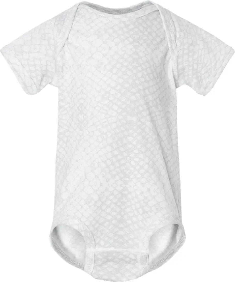 Rabbit Skins 4424 Infant Fine Jersey Bodysuit - White Reptile - Nb