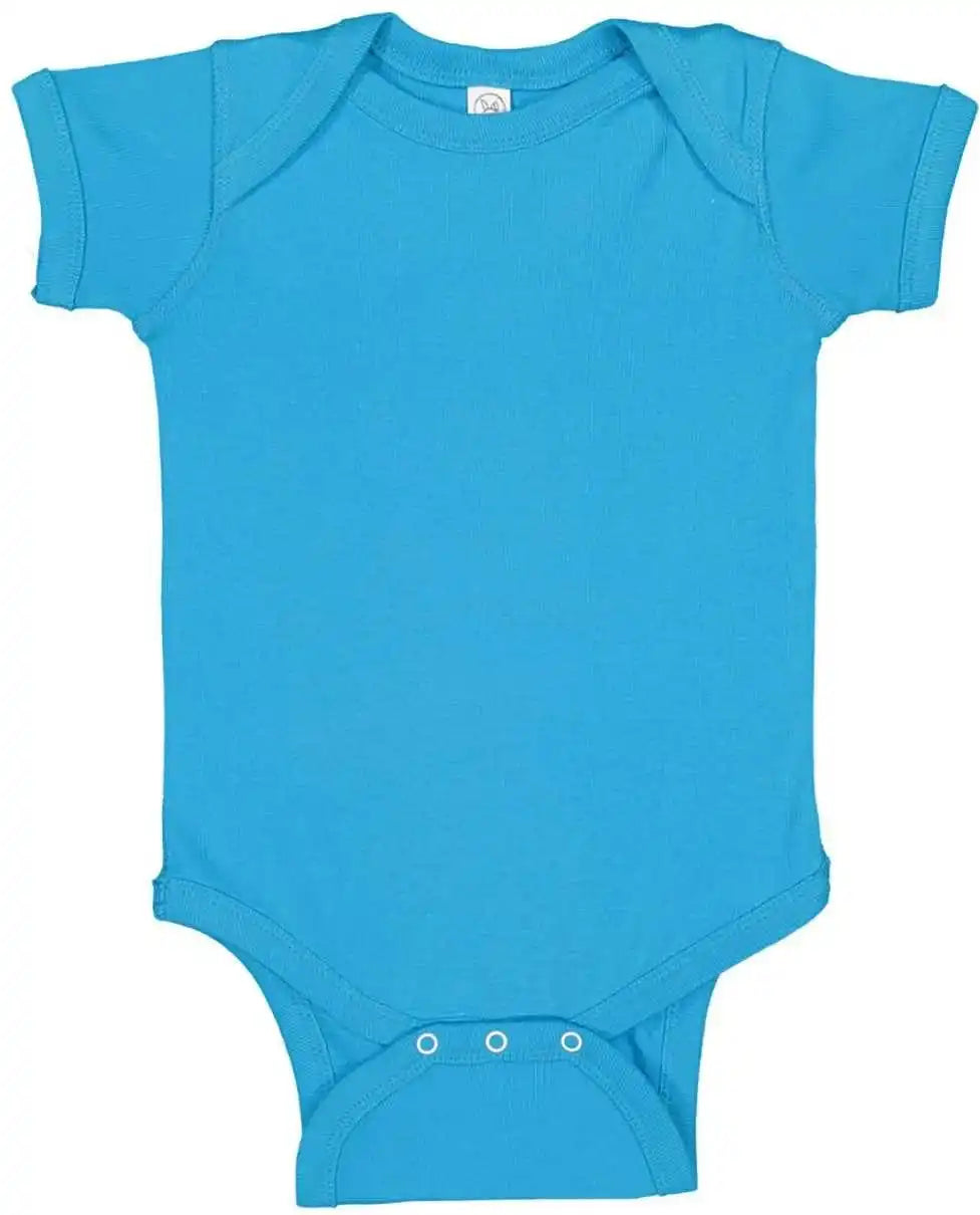 Rabbit Skins 4424 Infant Vintage Fine Jersey Bodysuit - Turquoise