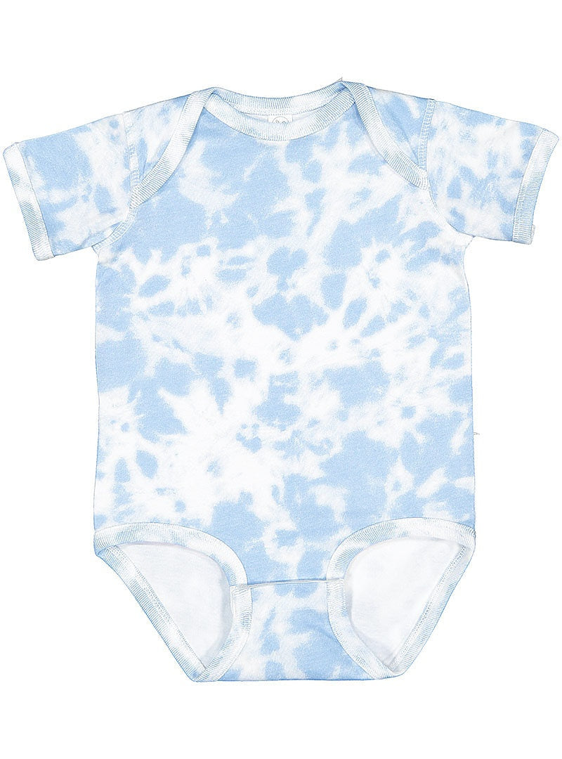 Rabbit Skins 4424ex Infant Fine Jersey Bodysuit - Extended Colors - Sky Tie Dye