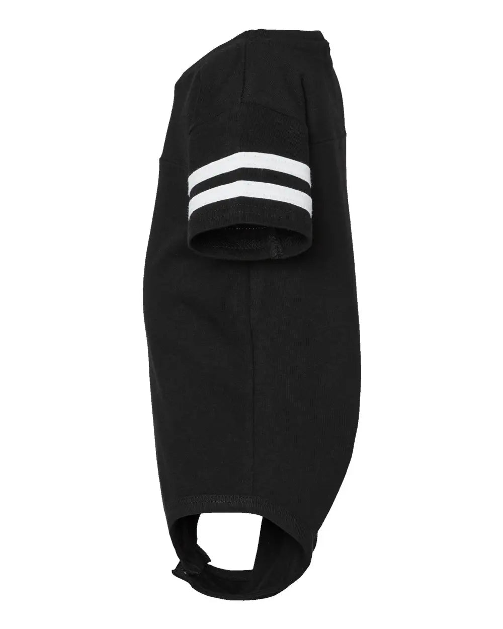 Rabbit Skins 4437 Infant Football Fine Jersey Bodysuit - Black Solid White