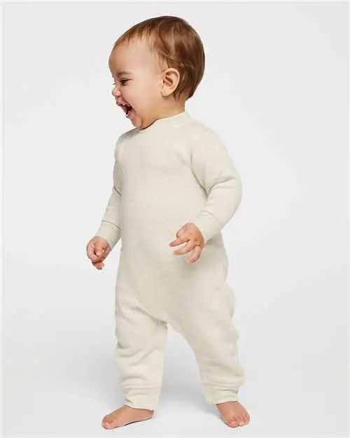 Rabbit Skins 4447 Infant Fleece One-piece - Natural Heather
