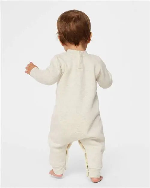 Rabbit Skins 4447 Infant Fleece One-piece - Natural Heather