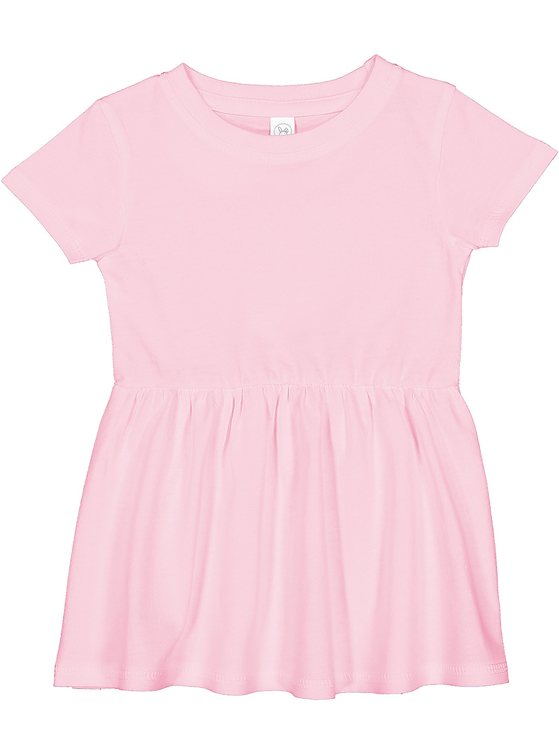 Rabbit Skins 5330l Infant Fine Jersey Dress - Pink