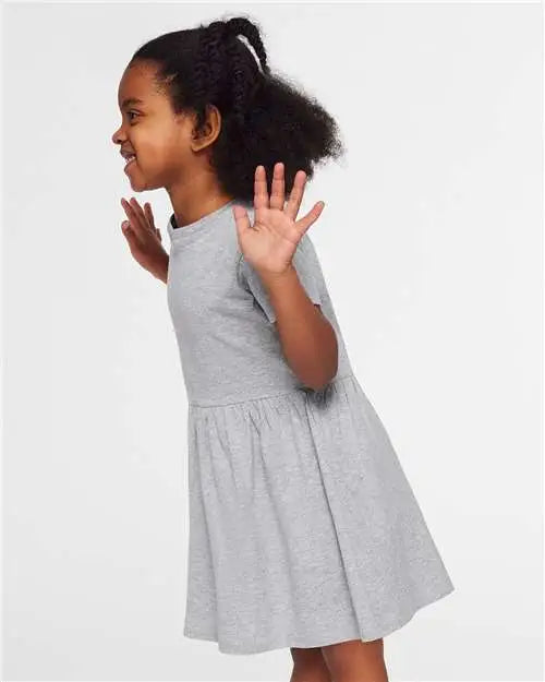 Rabbit Skins 5333 Toddler Fine Jersey Dress - Heather
