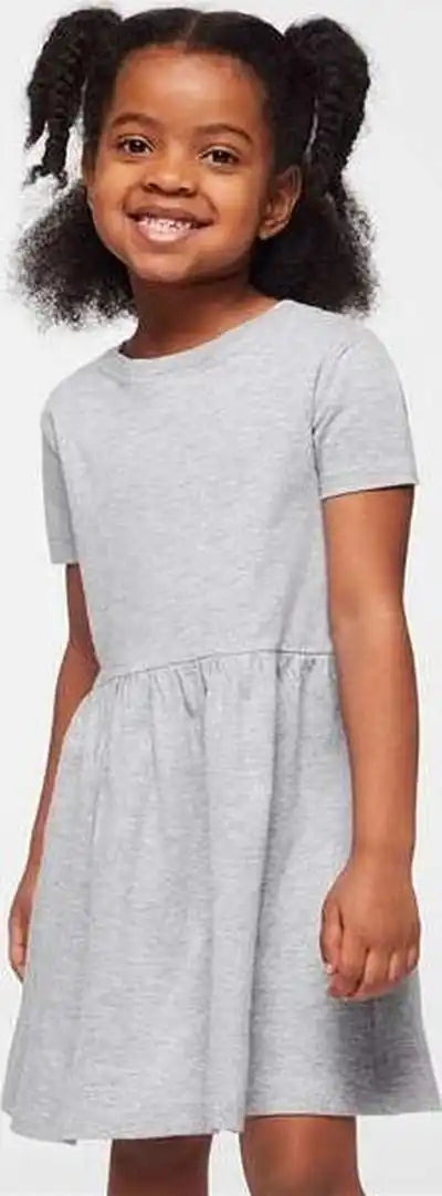 Rabbit Skins 5333 Toddler Fine Jersey Dress - Heather