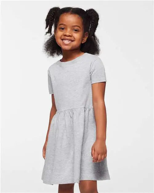 Rabbit Skins 5333 Toddler Fine Jersey Dress - Heather