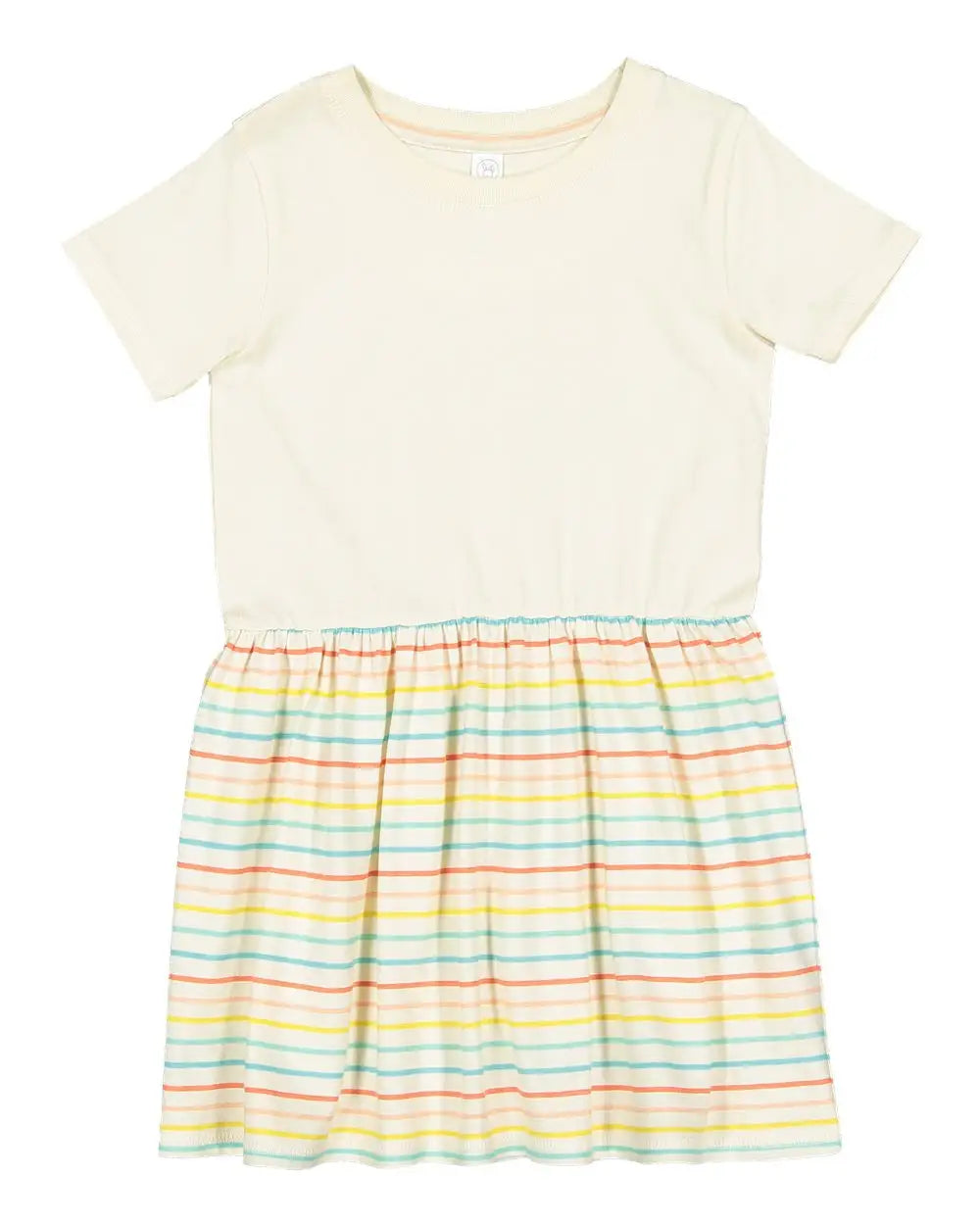 Rabbit Skins 5333 Toddler Fine Jersey Dress - Natural Sunkissed Stripe - Natural/ / 4t