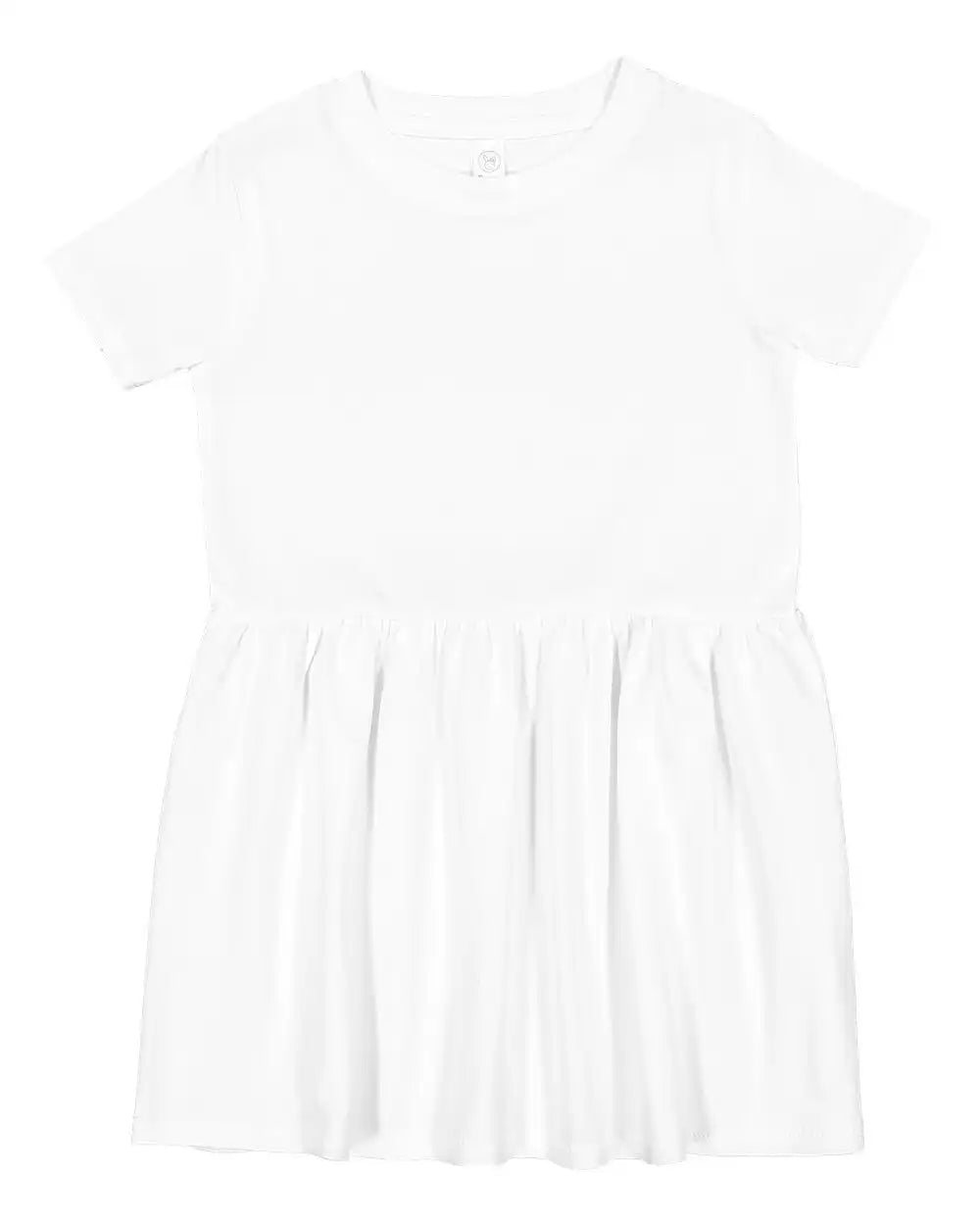 Rabbit Skins 5333 Toddler Fine Jersey Dress - White - 4t