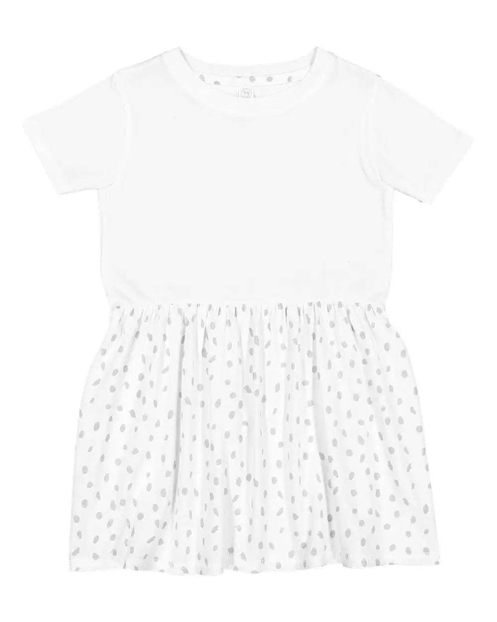 Rabbit Skins 5333 Toddler Fine Jersey Dress - White Spot - White/ / 4t