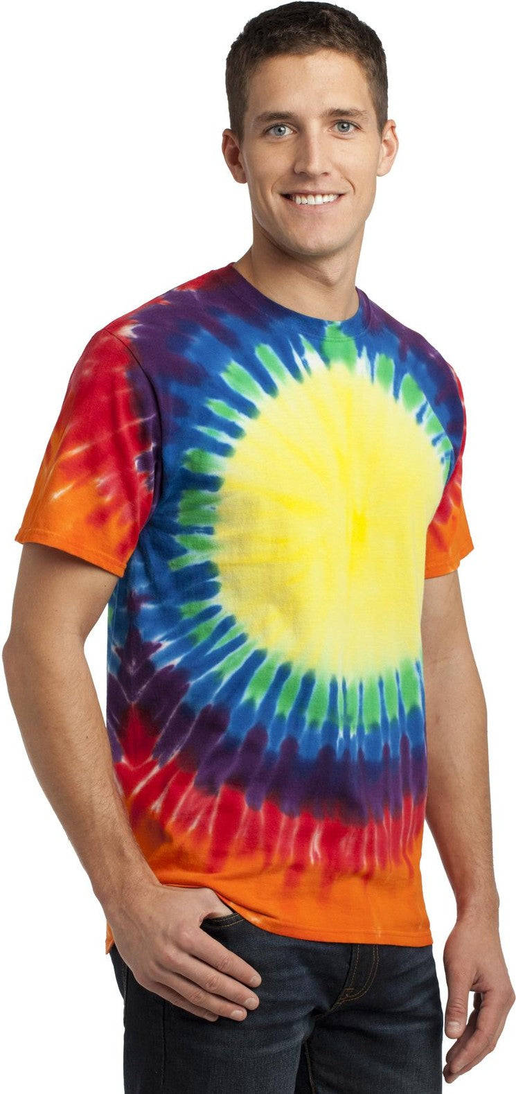 Rainbow Port & Co Window Tie-Dye Tee. PC149
