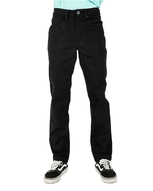 Raw Black_30 Raw Denim Straight-Leg Jean Pants - SHRDJ