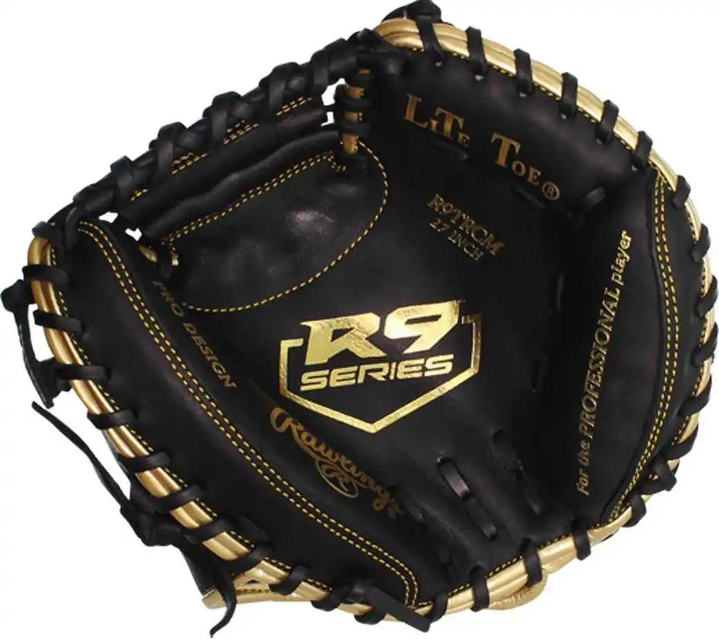Rawlings 2021 R9 Series 27.00’’ Catcher’s Training Mitt R9trcm - Black Gold - Right Throw