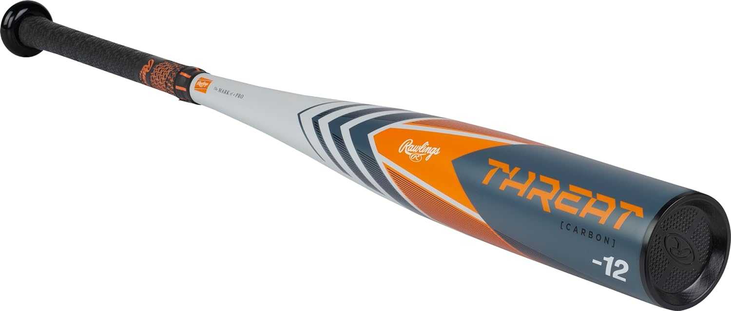 Rawlings 2024 Threat 2 3/4’’ Barrel (-12) Usssa Bat - Black Orange