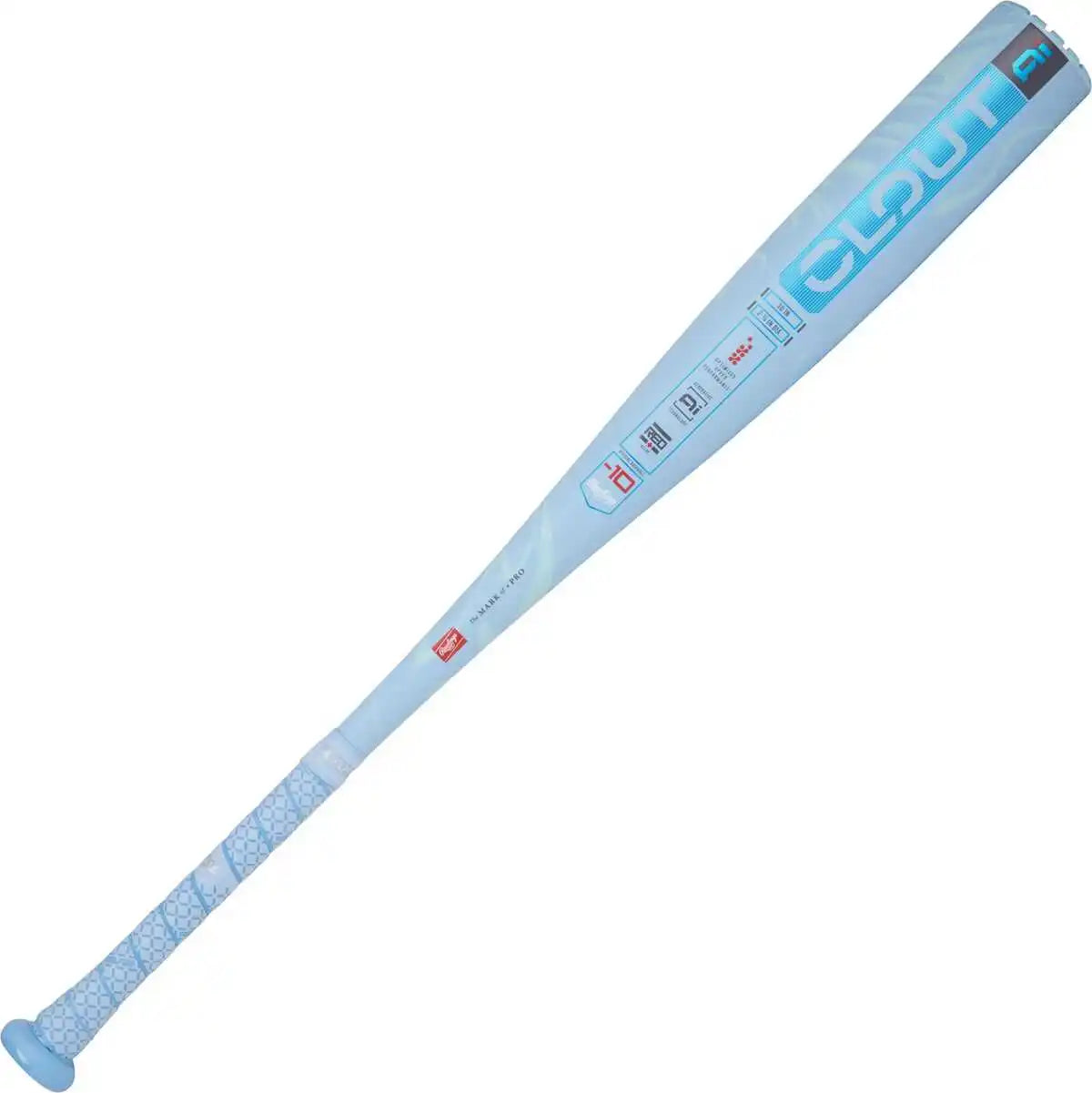 Rawlings 2025 Clout Ai (-10) Usssa Bat Rut5c10 - Light Blue