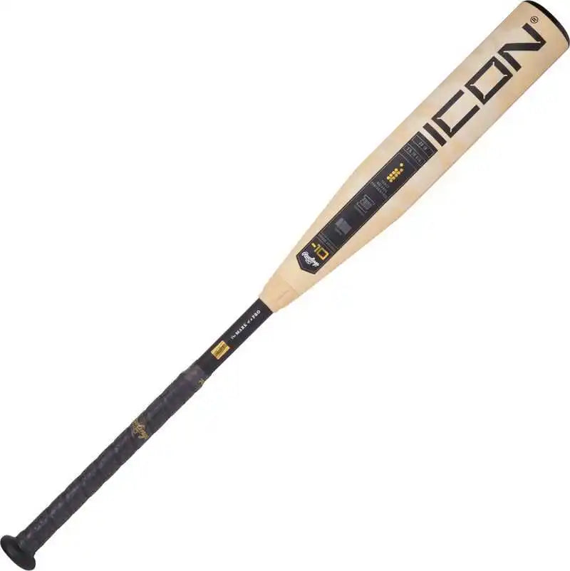 Rawlings 2025 Icon (-10) Usa Approved Bat Rus5i10 - Black Ivory