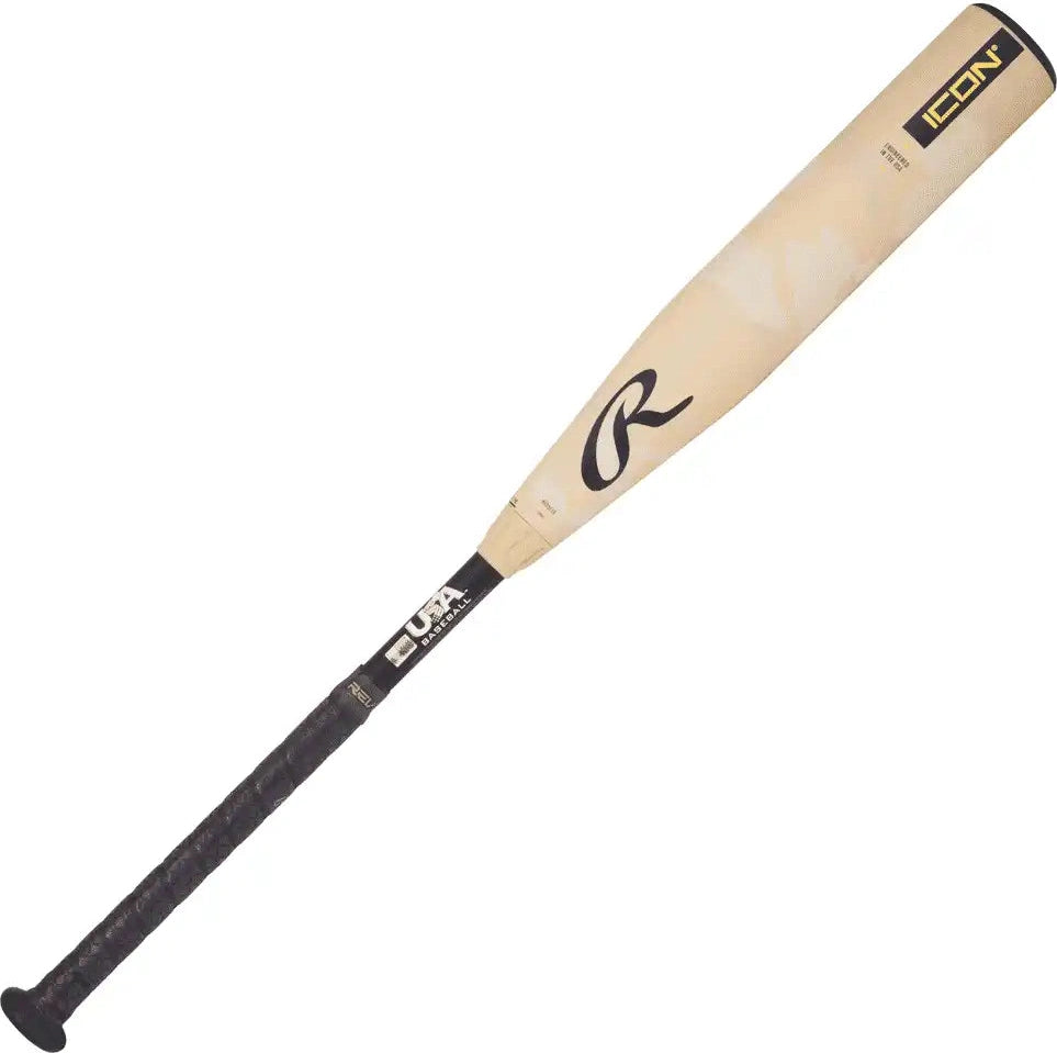 Rawlings 2025 Icon (-10) Usa Approved Bat Rus5i10 - Black Ivory