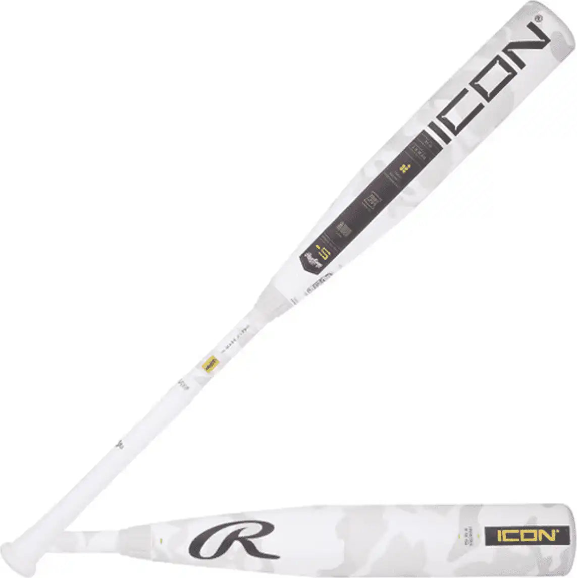 Rawlings 2025 Icon (-10) Usssa Bat Rut3i10 - White Black