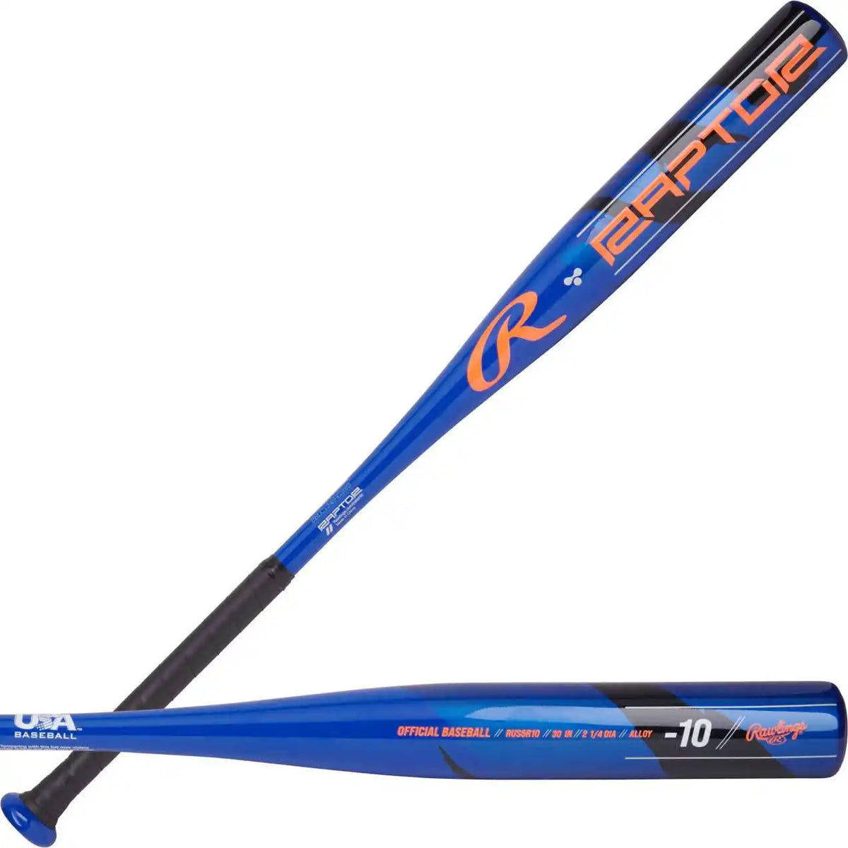 Rawlings 2025 Raptor (-10) Usa Approved Youth Baseball Bat - Royal Orange
