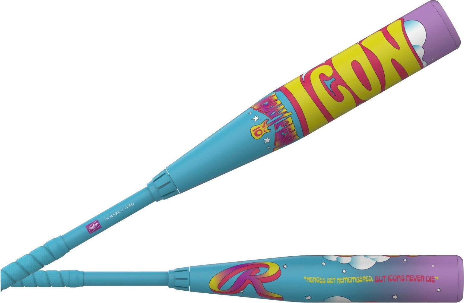 Rawlings 2027 Icon Fest (-10) Usssa Bat Rut6ifl10 - Blue Purple Yellow