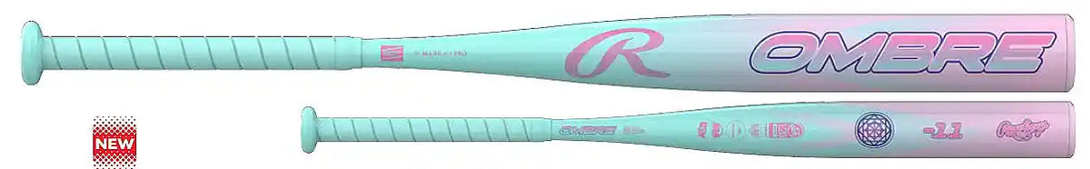 Rawlings 2027 Ombre (-11) Fastpitch Bat Rfp7011 - Green Pink