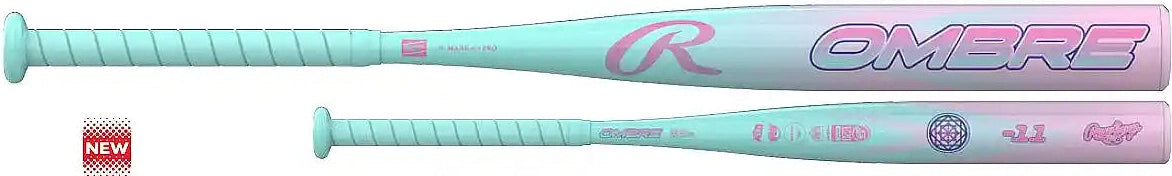Rawlings 2027 Ombre (-11) Fastpitch Bat Rfp7011 - Green Pink