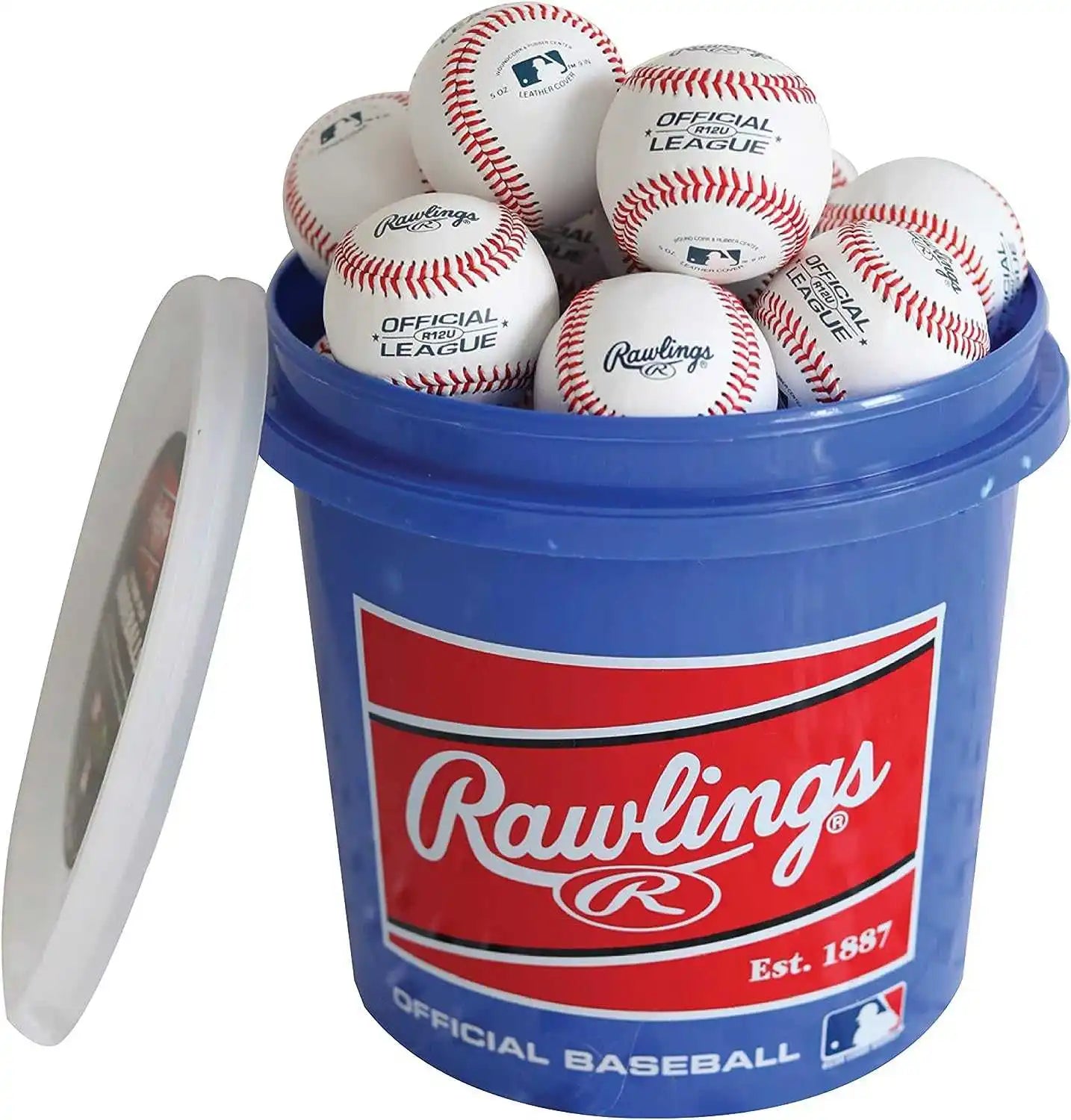Rawlings 24 R12u Game Baseballs with Bucket - 2 Dozen