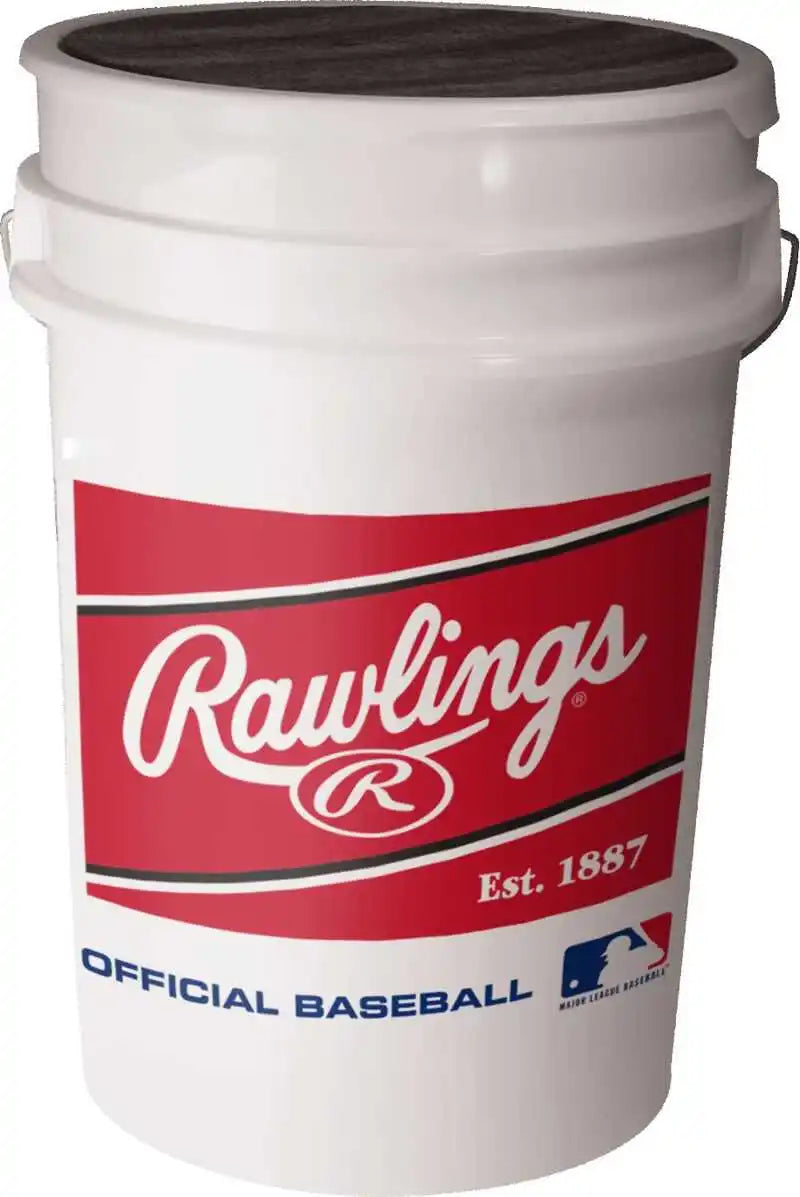 Rawlings 6-gallon Empty Baseball Bucket - White