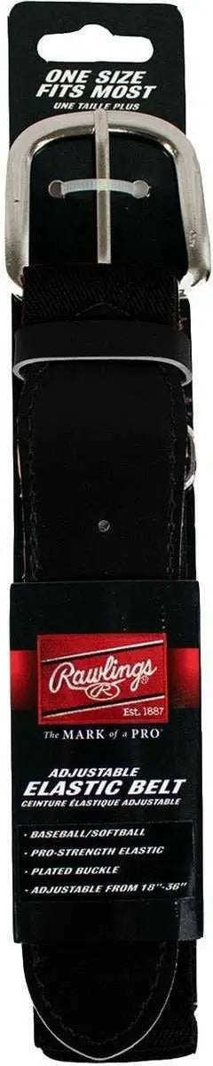 Rawlings Adjustable Baseball Softball Elastic Belt - Black