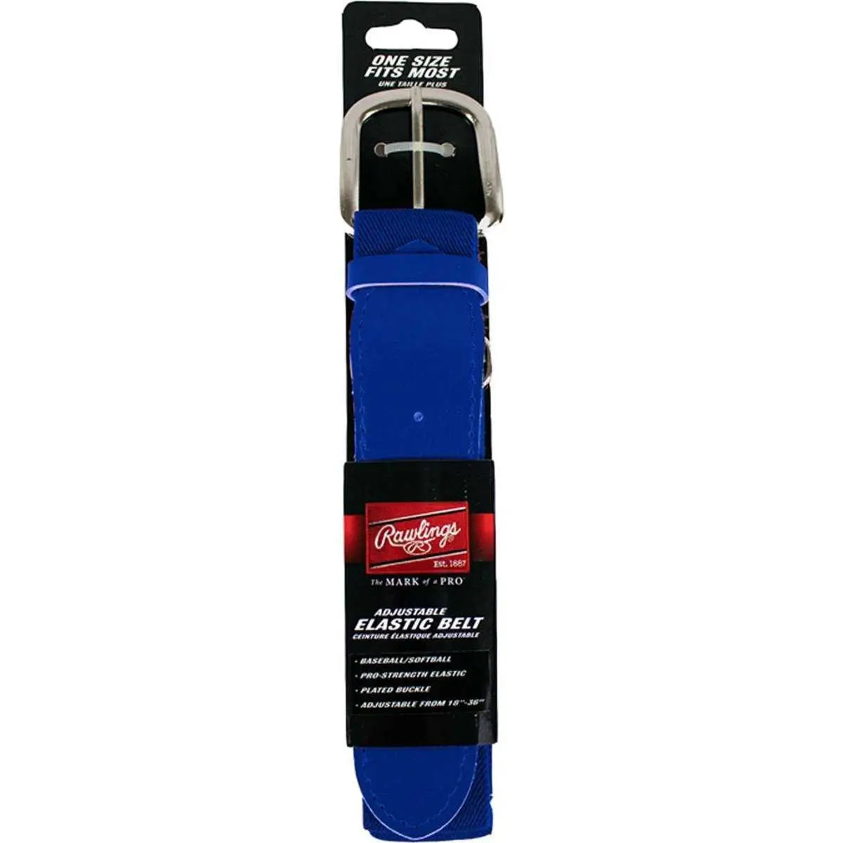 Rawlings Adjustable Baseball Softball Elastic Belt - Blue - Royal / Osfm