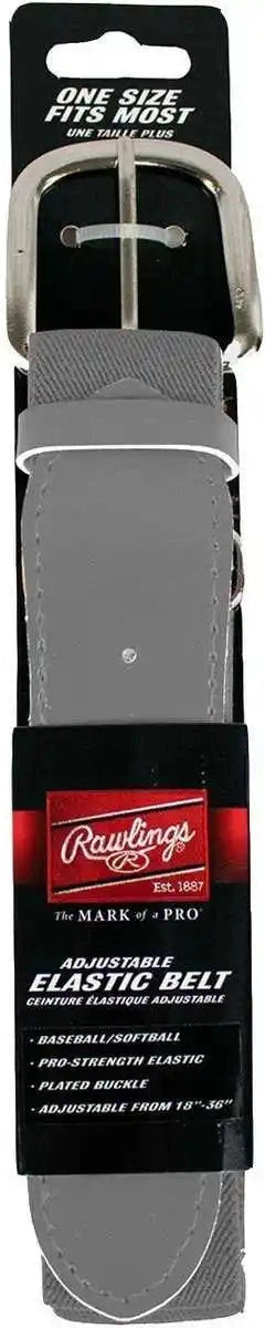 Rawlings Adjustable Baseball Softball Elastic Belt - Gray - Osfm