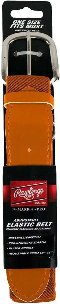 Rawlings Adjustable Baseball Softball Elastic Belt - Orange - Osfm